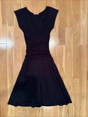 Velvet by Graham & Spencer black cotton jersey dress